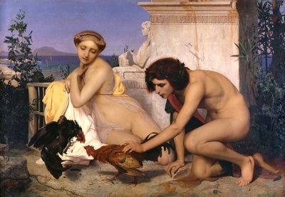 Young Greeks Attending a Cock Fight by Jean Leon Gerome